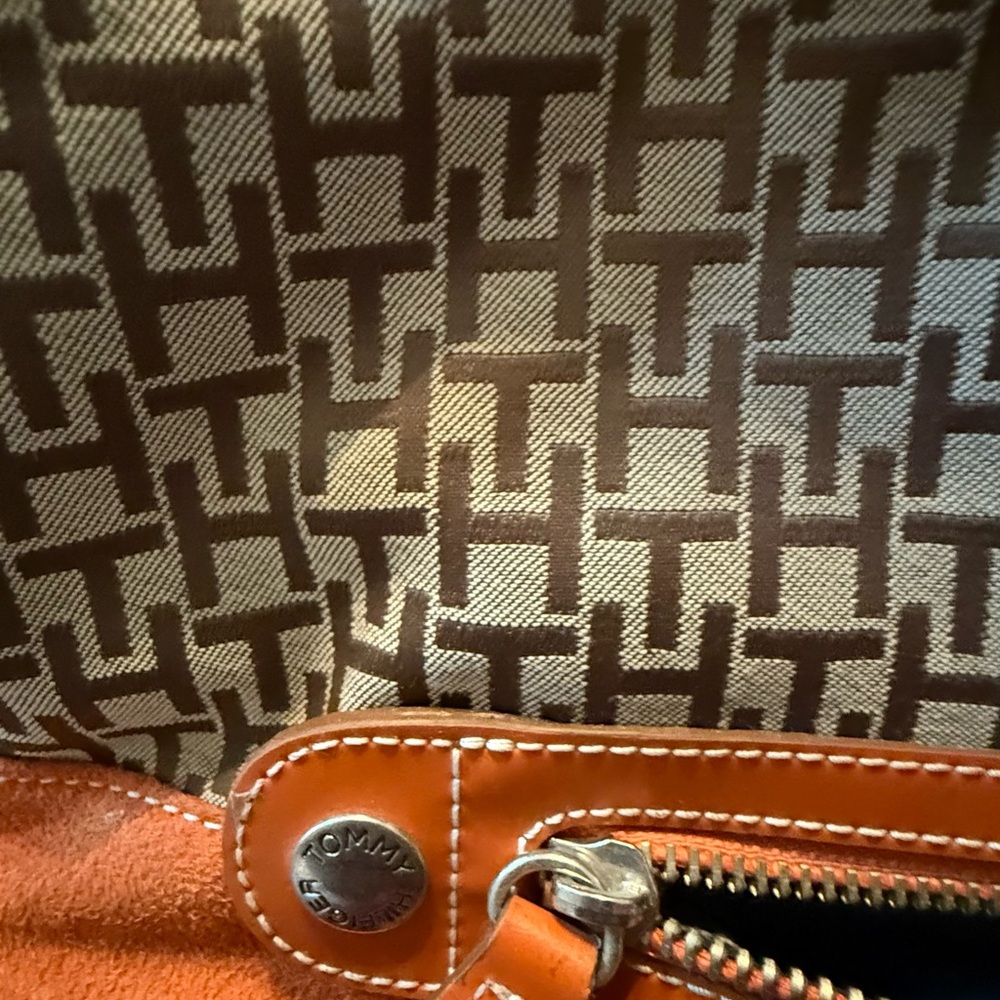 Vintage Tommy Hilfiger Tan and Orange Satchel - Picture 5 of 6
